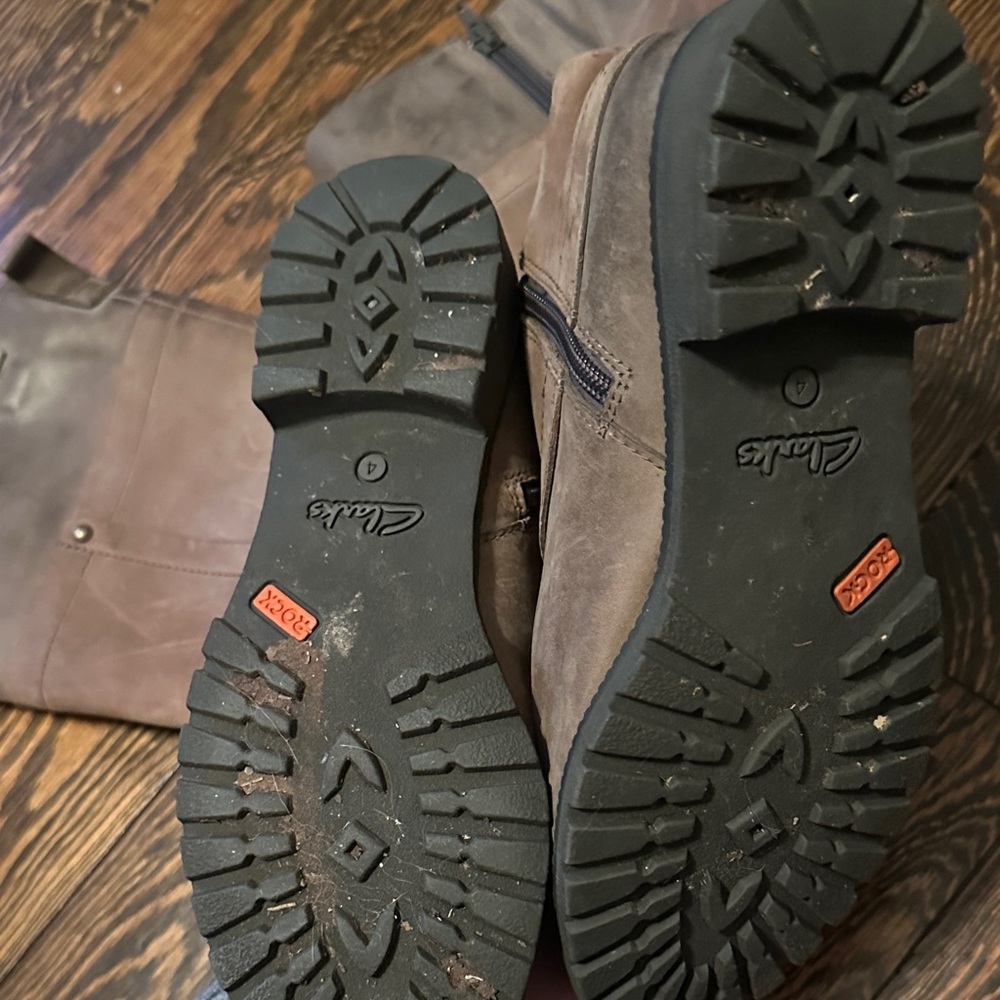 Clarks Women's Brown Heeled Boots - Picture 6 of 6